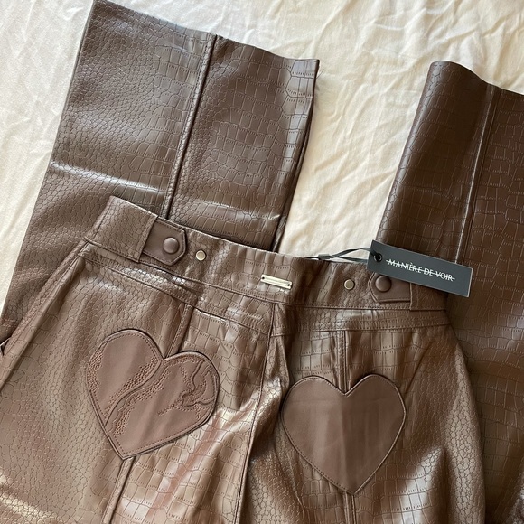 Maniere de voir heart pocket leather trousers - Picture 4 of 5